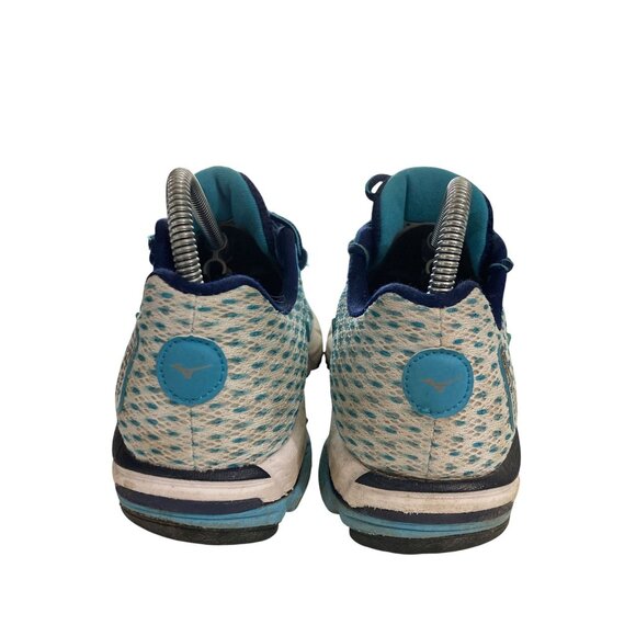 Mizuno Wave Rider 18 Women's Size 6 Blue Silver  Mesh sneakers Running Shoes - Picture 4 of 8